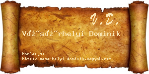 Vásárhelyi Dominik névjegykártya