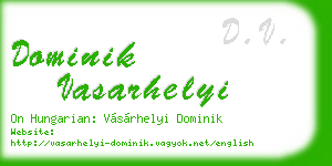 dominik vasarhelyi business card