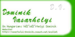 dominik vasarhelyi business card